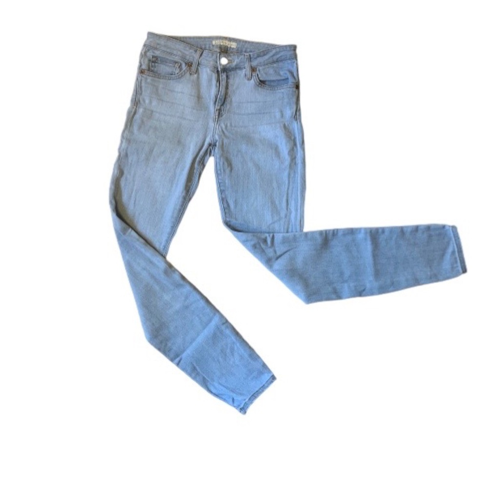 Joie Denim Mid-Rise Skinny Light Wash Jeans in Poolside